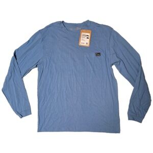 FINTECH Heavy Duty L S Graphic T Shirt Blue Heaven Mens Size L (AG)